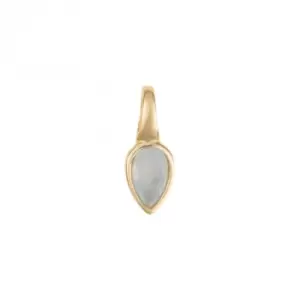 Image of Gold Plated Birthstone March Aquamarine Pendant P5216