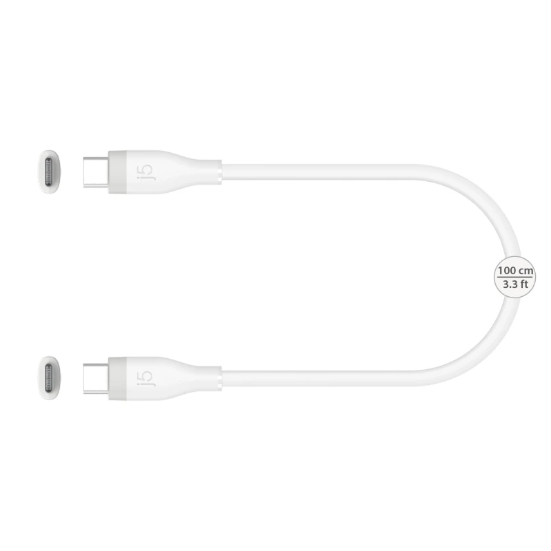 Image of j5 create j5create JUCX17W USB-C 60W Liquid Silicone Fast Charging Cable JUCX17W-N