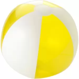 Image of Bullet Bondi Solid/Transparent Beach Ball (One Size) (Yellow/White) - Yellow/White