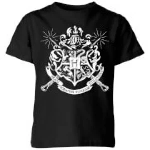 Image of Harry Potter Hogwarts House Crest Kids T-Shirt - Black - 7-8 Years