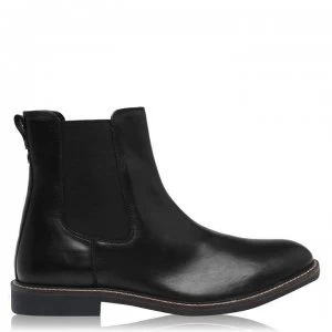 Image of Farah Vintage Mansfield Chelsea Boots - Black Leather