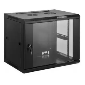 Image of Intellinet Network Cabinet Wall Mount (Double Section) 9U 550mm Depth Black Assembled Max 30kg 19" Three Year Warranty