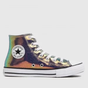 Image of Converse Blue Hi Iridescent Trainers Junior