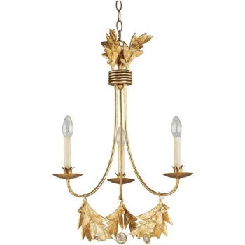 Image of Elstead - Sweet Olive - 3 Light Multi Arm Ceiling Pendant Chandelier Gold, E14