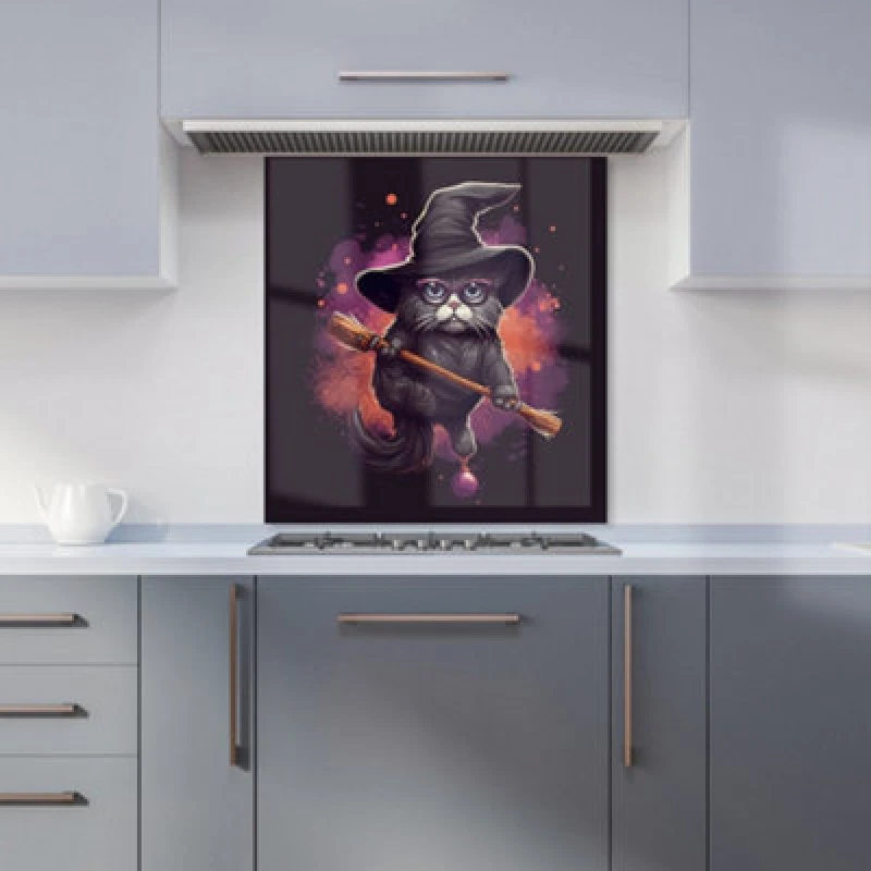 Image of Warren Reed - Designer Devon Rex Cat With Hat Splashart Tea Towel Multicolor Unisex