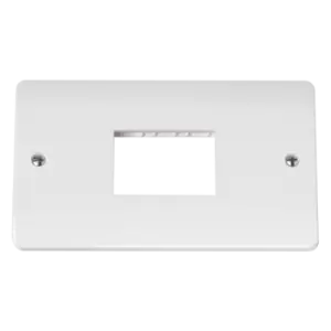 Image of Click Scolmore MiniGrid Double Plate Triple Aperture White - CMA432