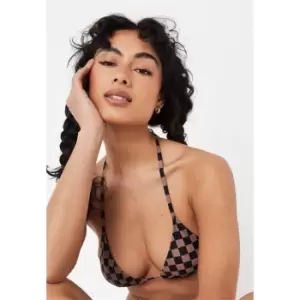 Image of Missguided Itsy Bitsy Bikini Top - Brown