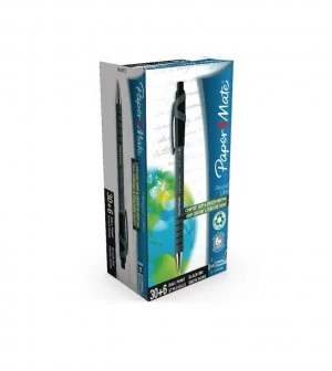 Image of Papermate FlexGrip Ultra Retractable Ballpoint Pen Medium Black ( Pk 3