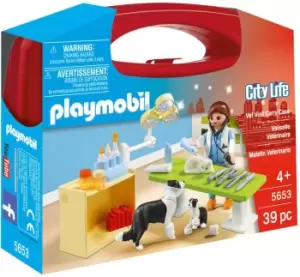 Image of Playmobil 5653 City Life Collectable Vet Carry Case Toy