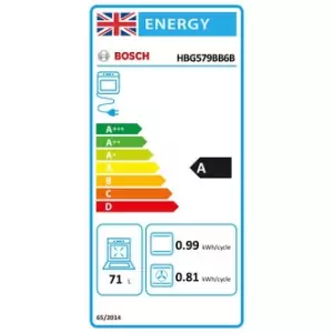 Image of Bosch HBG579BB6B Serie 6 Built In Electric Single Oven in Black 71L A