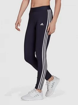Image of adidas Essentials 3 Stripes Leggings - Navy/White Size M Women