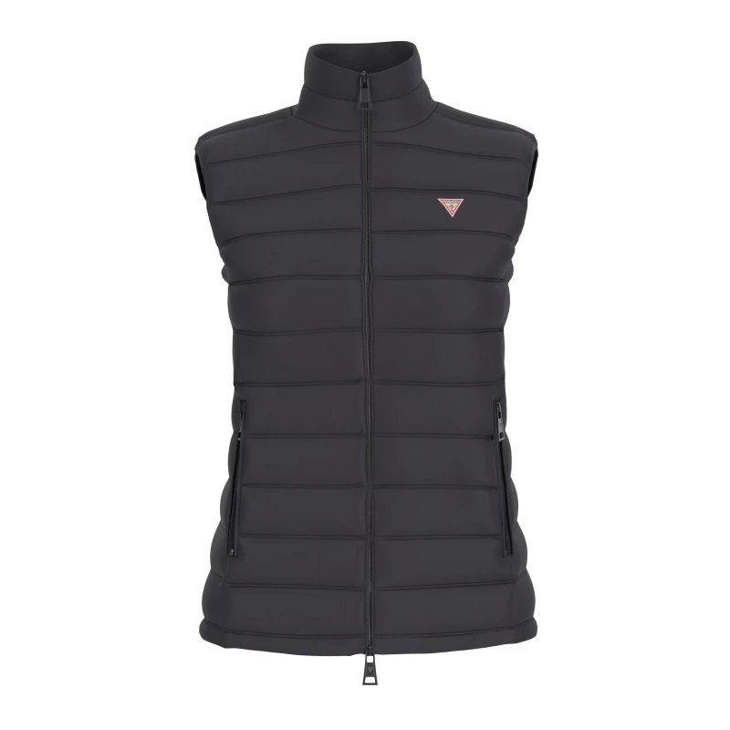 Image of Guess Womens Puffer Sleeveless Gilet Jet Black A996 female 10 (S)