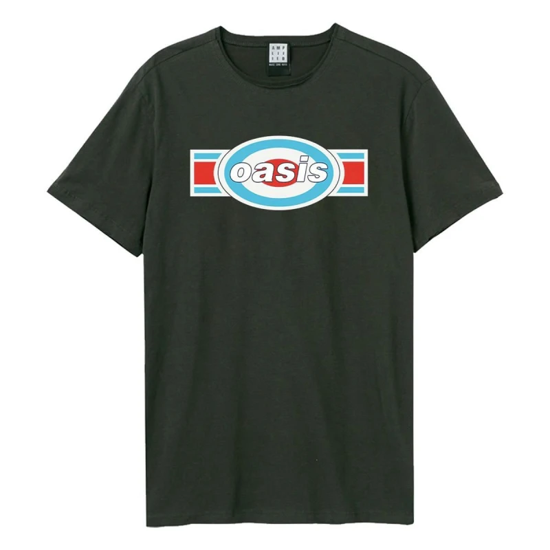 Image of Amplified Amplified Men Oval Stripes Oasis T-Shirt in Charcoal Size: Small Charcoal S Male 5063470345687