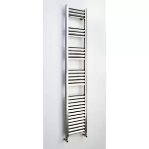 Image of Accuro Korle Champagne Vertical Designer Towel Radiator Brushed Aluminium (H)1600 mm (W)300 mm