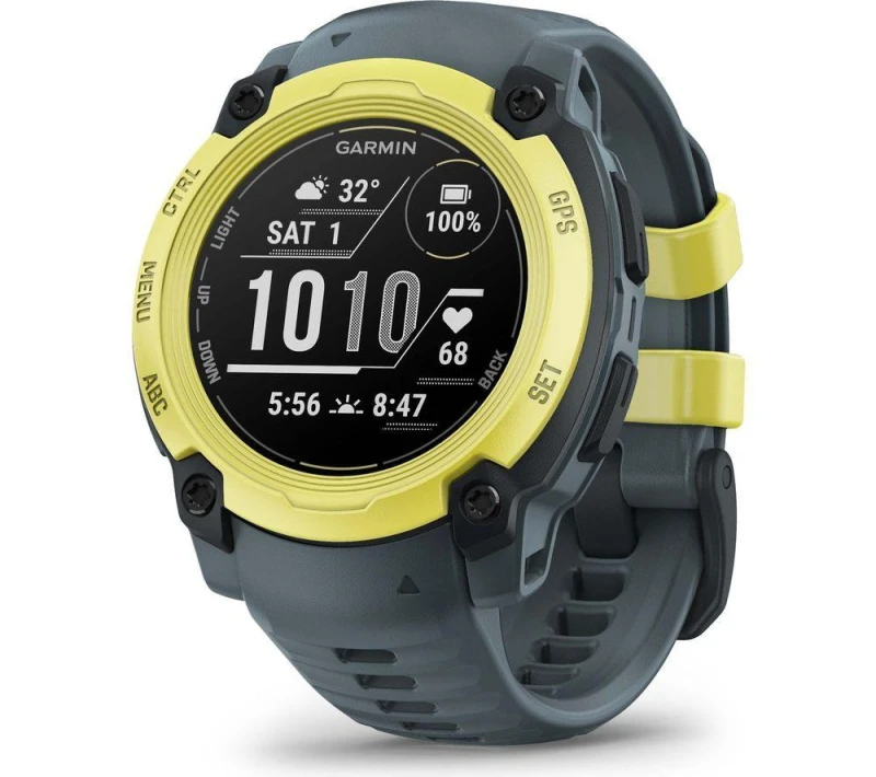 Image of Garmin Instinct E Smartwatch - 40 mm, Electric Lime with Twilight Silicone Band, Silver/Grey,Yellow 753759339456