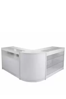 Image of Taurus Brilliant White Shop Counter & Retail Display Set