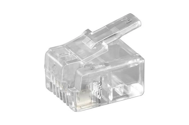 Image of Microconnect KON501-10R wire connector RJ-11 6P4C Transparent