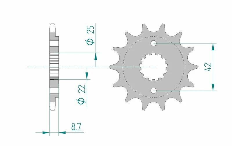 Image of AFAM Steel Standard Front Sprocket 24501 - 520