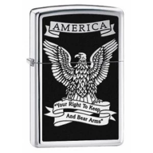 Image of Zippo Eagle High Polish Chrome Windproof Lighter