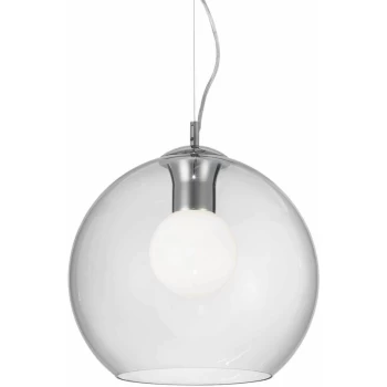 Image of Ideal Lux Lighting - Ideal Lux Nemo Clear - 1 Light Medium Globe Ceiling Pendant Clear, E27