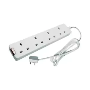 Image of CED 4-Way 13 Amp 5m Extension Lead White with Neon Light CEDTS4513M