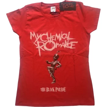 Image of My Chemical Romance - The Black Parade Cover Womens Medium T-Shirt - Red