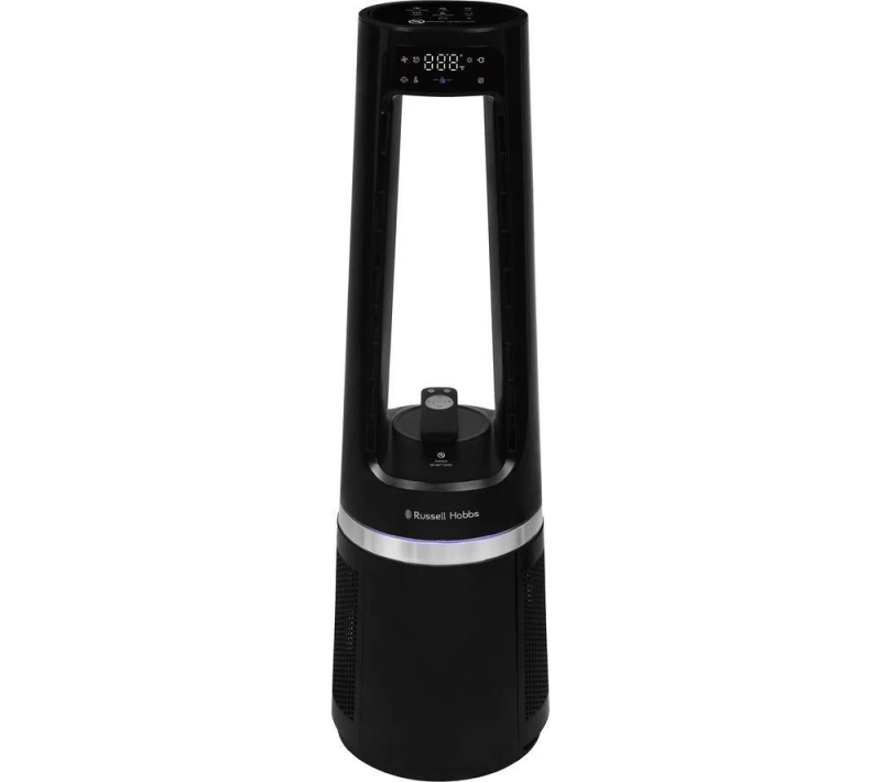 Image of Russell Hobbs RHBLDL25B Hot & Cool Bladeless Tower Fan - Black 5056233837819