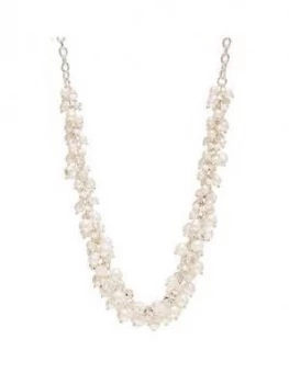 Image of Mood Mood Silver Plated Pearl And Bead Cluster Necklace