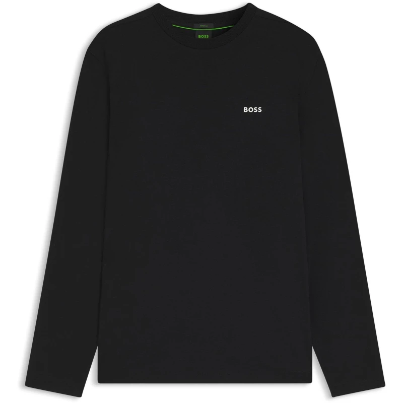 Image of Boss Mens HBG Long T-Shirt with Iconic Logo Black 001 male L