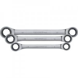 Image of Gedore RED R07405006 3300898 Double-ended ratcheting box wrench set 6 Piece