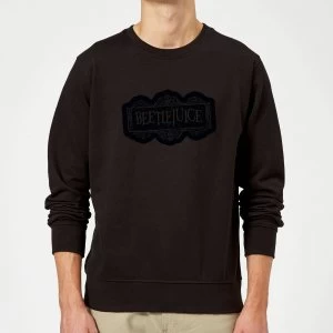 Image of Beetlejuice Black Logo Sweatshirt - Black - 5XL