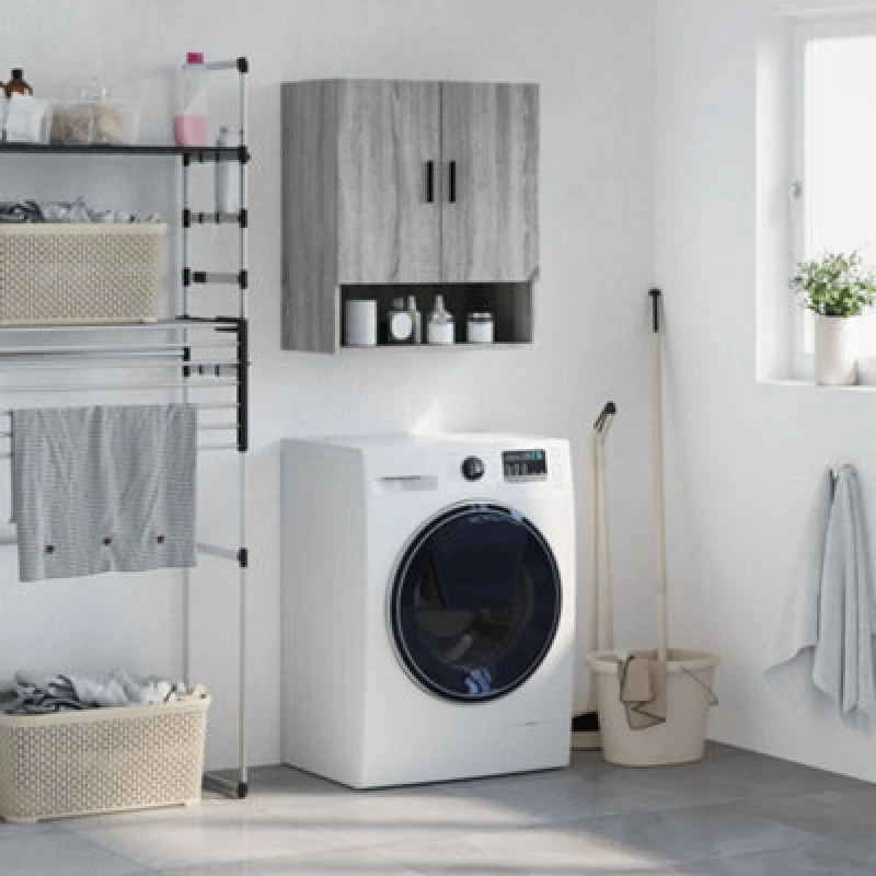 Image of Vidaxl Wall Cabinet Grey Sonoma 60X31X70 Cm Engineered Wood
