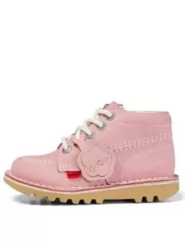 Image of Kickers Kick Hi Zip, Light Pink, Size 10 Younger