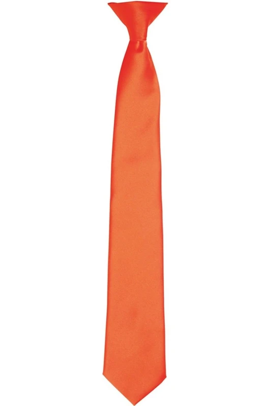 Image of Premier Premier Satin Tie in Orange Orange One Size Unisex 5063470360727