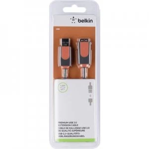 Image of Belkin USB 2.0 Cable extension [1x USB 2.0 connector A - 1x USB 2.0 port A] 1.80 m Grey