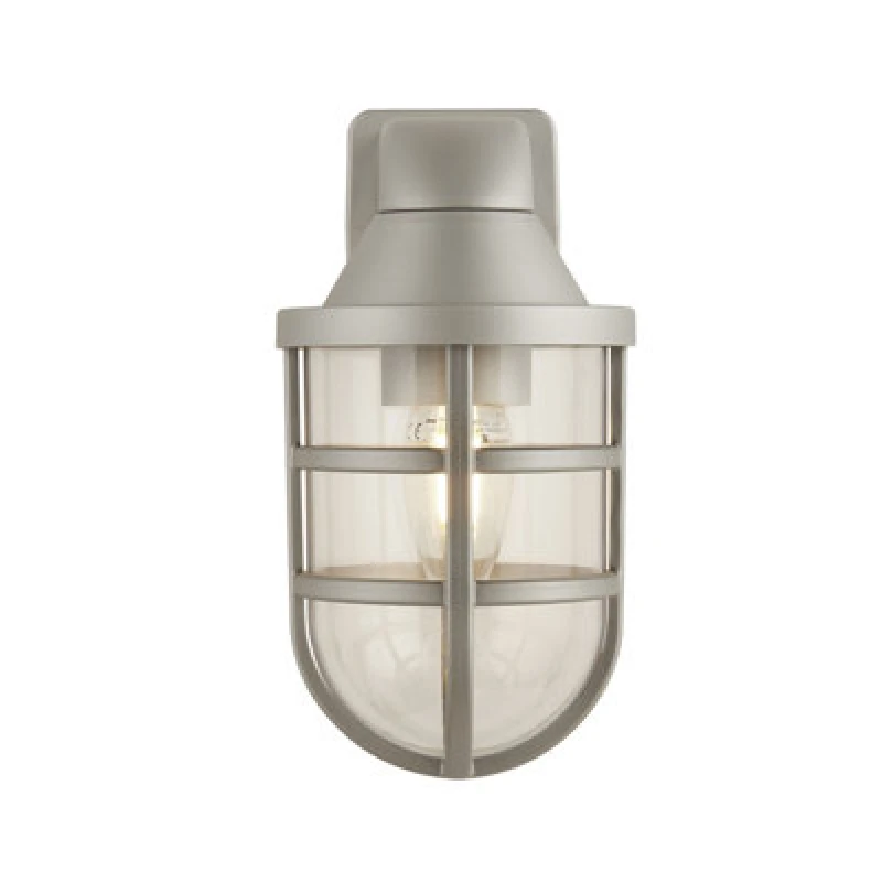 Image of Lighting Collection Wick Ever - Plastic Outdoor Wall Light Silver