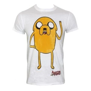Image of Adventure Time Jake Waving T-Shirt Large White
