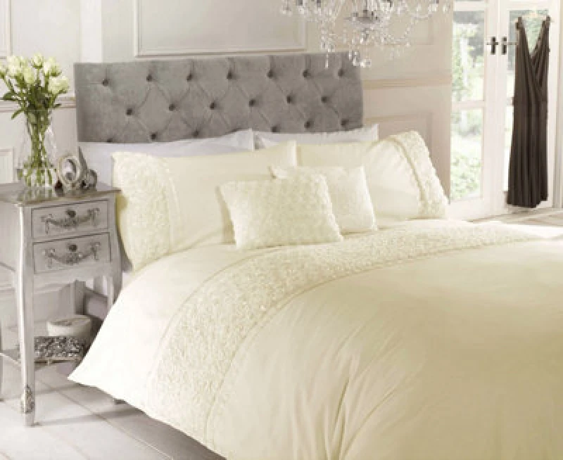 Image of Rapport Home Single Limoges Duvet Set - Cream LIMOGESINGCREM
