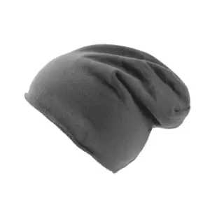 Image of Atlantis Brooklin Raw Edge Jersey Beanie (One Size) (Dark Grey)