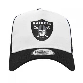 Image of New Era Block Trucker Cap Mens - Raiders Black
