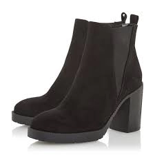 Image of Head Over Heels by Dune Black 'Pima' Mid Chelsea Boots - 7
