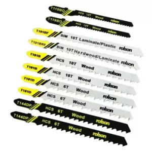 Image of Rolson 10 Piece Jigsaw Blade Set