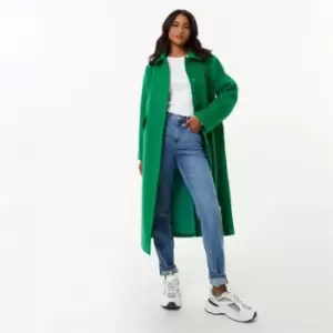 Image of Jack Wills Longline Single Breasted Coat - Green