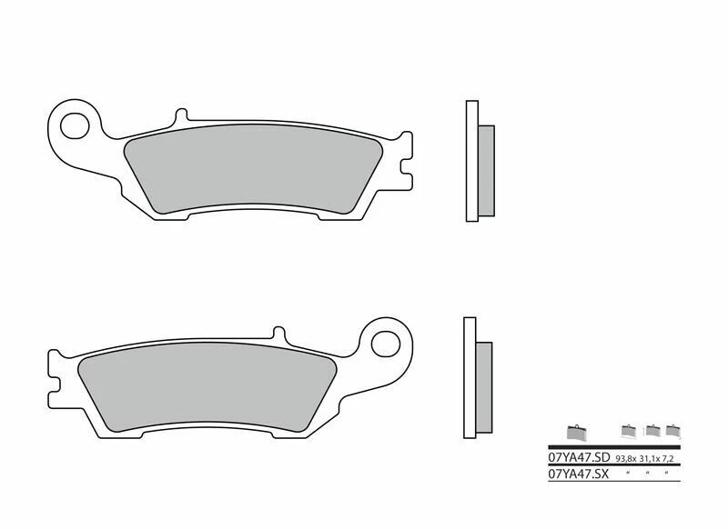Image of Brembo S.p.A. Off-Road Sintered Metal Brake pads - 07YA47SX