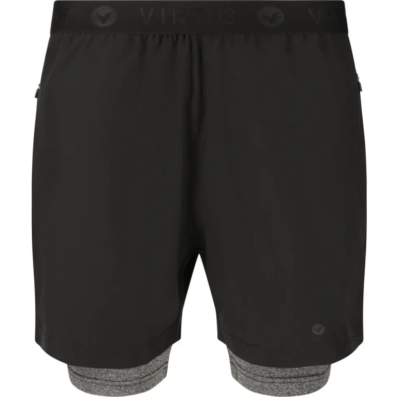Image of Virtus Short 2-in-1 extensible Virtus Dylan Noir Male 2XL