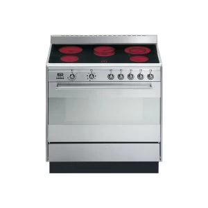 Image of SMEG SUK91CMX9 Concert 90cm Stainless Steel Single Cavity Ceramic Range Cooker