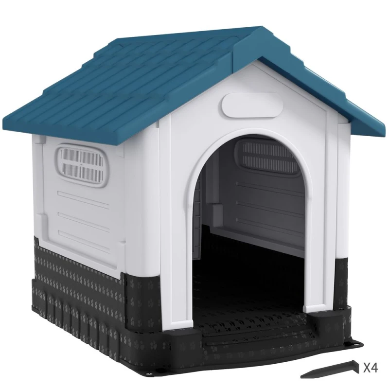 Image of PawHut Pawhut - Dog Kennel for Outside, for m and l Dogs, 101 x 88 x 99cm Blue 5056725513832