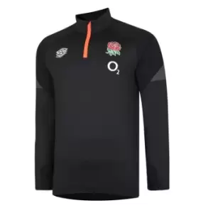 Image of Umbro England Rugby Mid Layer Top Mens - Black