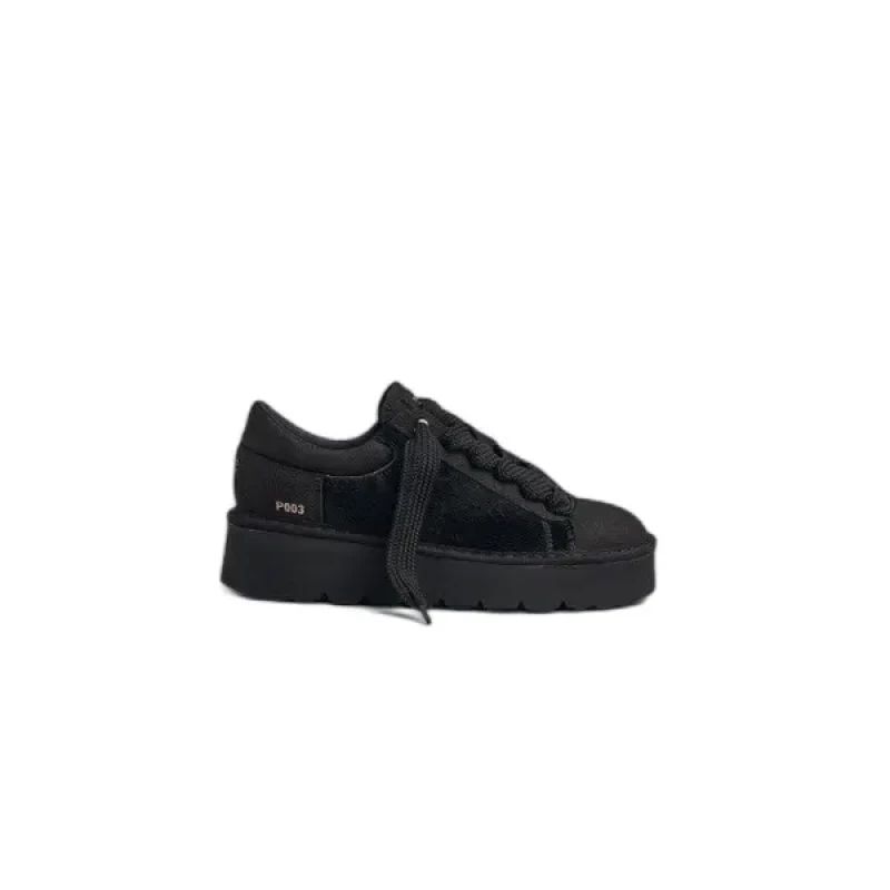 Image of Panchic Womens leather Trainers Panchic P003 Nubuck Noir Female 40