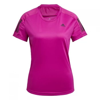 Image of adidas Own the Run T-Shirt Womens - Sonic Fuchsia